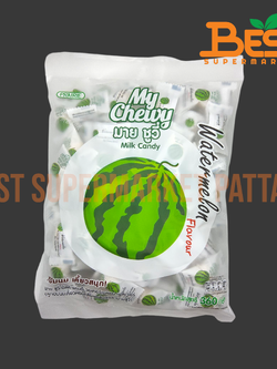 มายชูวี่ ลูกอมเคี้ยวหนึบกลิ่นแตงโม 360 กรัม.My Chewy Brand My Chewy Milk Candy Watermelon Flavour 360 g.