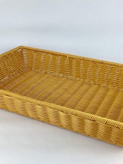 PBB-57 ตะกร้าสานสี่เหลี่ยมผืนผ้า สีน้ำตาล