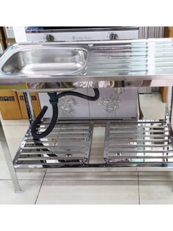 👍 รุ่นแนะนำ 💎 Daimon ตราเพชร ซิงค์ล้างจาน อ่างสแตนเลสทั้งตัว ขนาด 100x50x77 ซม.