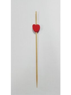 WCP160 ไม้จิ้มค็อกเทลหรือไม้บาร์บีคิวสีแดงแบบหัวใจ