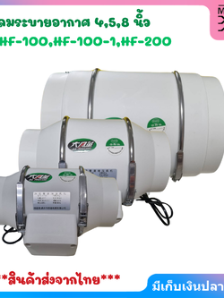 พัดลมระบายอากาศ 4,5,8 นิ้ว พัดลมดูดอากาศ