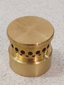 ฝาเฝืองทองเหลืองแท้ 100% LUCKY FLAME หัวเตา รุ่น AG-101S, AG-102S, AG-2102S วงใน