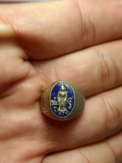 แหวนลงยาหลวงพ่อโต วัดป่าเลไลย์ จ.สุพรรณ (SKU-03471)