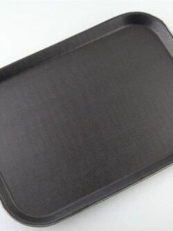 NSTENB-1418 ถาดเสิร์ฟกันลื่นแบบเหลี่ยม สีดำ