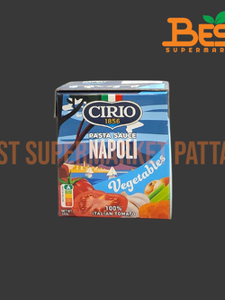 ซีรีโอ เวจเจทเทเบิ้ล พาสต้า ซอส (ซอสมะเขือเทศสำหรับราดพาสต้า) 340 กรัม.Vegetables Napoli Pasta Sauce (Cirio Brand) 340 g.
