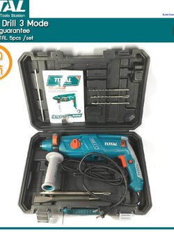 TOTAL Rotary สว่าน สว่านโรตารี่ 3 ระบบ ขนาด 800W รุ่น Hammer 5pcs