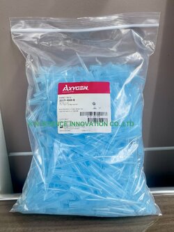 Pipette tips, 1000 µL ,Beveled, Blue, Nonsterile, 1000 Tips/Pack ยี่ห้อ Axygen T-1000-B