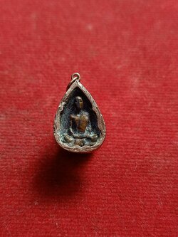 รูปหล่อหยดน้ำ พิมพ์เล็ก เจ้าคุณนรฯ กรอบนาค วัดเทพศิรินทร์ กทม (SKU-00812)