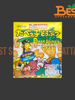 กินบิส บิสกิต รสนมกล้วย 50 กรัม.Dream Animals Banana Milk Flavored Biscuits Ginbis Brand 50 g.