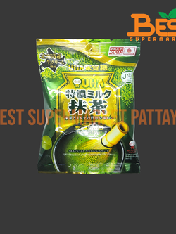 ยูฮ่า ลูกอมนมรสชาเขียว 58 กรัม. Uha Maccha Milk Candy. 58 g.