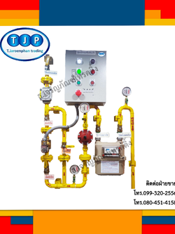 ชุดอุปกรณ์ระบบแก๊สร้านอาหารในห้างสรรพสินค้า งานโครงการ ศูนย์อาหาร แบบใช้มิเตอร์แก๊ส