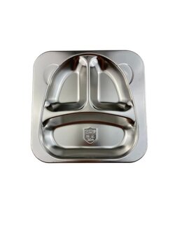 BT-6 ถาดอาหารเด็ก 3 ช่อง หมีแพนด้า สเตนเลส(304)