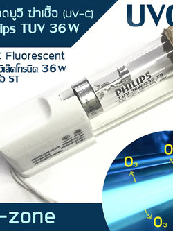 PHILIPS หลอดไฟฆ่าเชื้อพร้อมรางอิเล็คโทรนิก G36W/T8 GERMICIDAL UVC Lamps 36 วัตต์