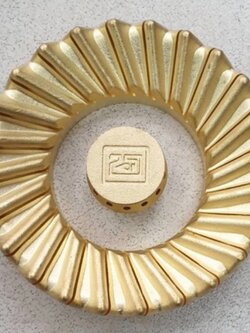 ฝาเฝืองทองเหลืองแท้ 100% วงนอก+วงใน LUCKY FLAME หัวเตา รุ่น AT-111,112