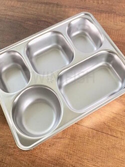 BT-5 กล่องอาหารสเตนเลส 5 ช่อง เฉพาะถาด (สเตนเลส 304)