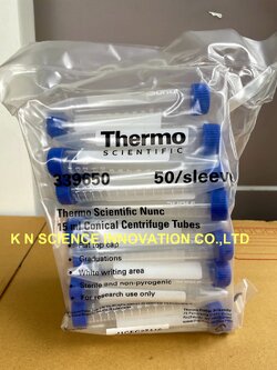 Conical Centrifuge Tube Sterile Polypropylene Centrifuge Tube,15ml Conical Tube Bulk, 50 tubes/pk ,ยี่ห้อNunc™ 339650