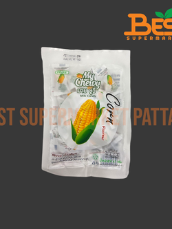 มายชูวี่ ลูกอมเคี้ยวหนึบกลิ่นข้าวโพด 67 กรัม.My Chewy Brand My Chewy Milk Candy Corn Flavour 67 g.