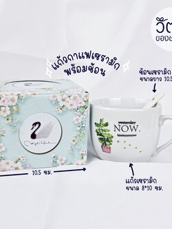 แก้วกาแฟเซรามิก (พร้อมช้อน)