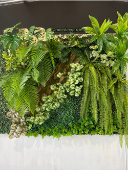 สวนแนวตั้งเทียม Green Wall ผนังต้นไม้เทียม Plant wall สวนแขวนเพดานต้นไม้ปลอม