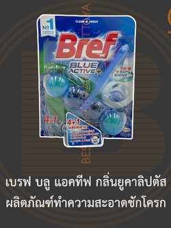 เบรฟ บลู แอคทีฟ กลิ่นยูคาลิปตัส ผลิตภัณฑ์ทำความสะอาดชักโครก Bref Blue Active+