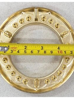 ฝาเฝืองทองเหลืองแท้ 100% วงนอก LUCKY FLAME หัวเตาตู้ รุ่น HQ-214, HQ-204, AT-204, AT-244, HQ-204, LF-204, AT-402, AT-502