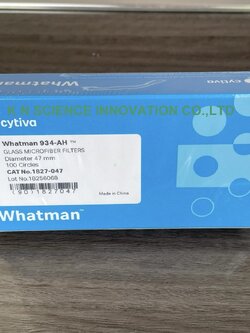 Glass Microfiber Filters Grade 934AH,กระดาษกรองใยแก้ว เบอร์ 934AH, ยี่ห้อ Whatman™ 1827
