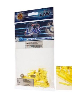 LINK US-1051-5 CAT 5E RJ45 หัวแลนตัวผู้ สีเหลือง (1 แพ็ค 10 หัว)