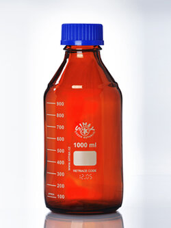 Laboratory bottle “amber” screw cap GL45 ,ยี่ห้อ simax 1632414345