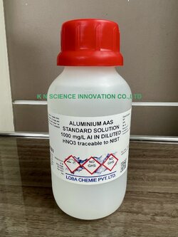 Aluminium, AAS standard 1,000 mg/l (in diluted HNO3), NIST Traceable ,500 ml ,Loba A200N00500