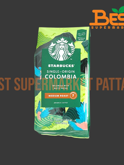 สตาร์บัคส์ โคลัมเบีย มีเดียม โรสต์ เมล็ดกาแฟแท้ 200 กรัม.Starbucks.Colombia Single-Origin.Medium Roast 200 g.