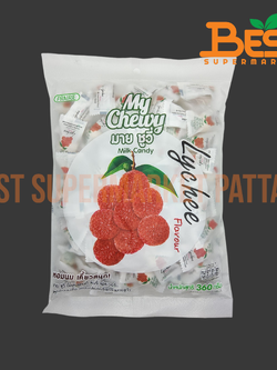 มายชูวี่ ลูกอมเคี้ยวหนึบกลิ่นลิ้นจี่ 360 กรัม.My Chewy Brand My Chewy Milk Candy Lychee Flavour 360 g.