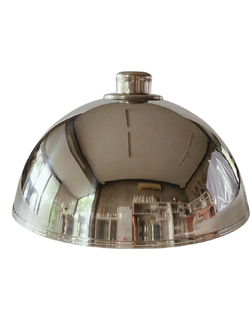 PCD-S10C ฝาครอบอาหาร สเตนเลส 10 นิ้ว มือจับสีเงิน