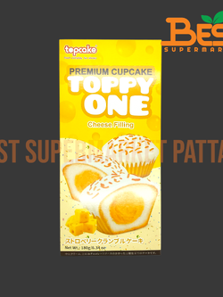 ท็อปเค้ก ขนมเค้กไส้ครีมรสชีส 30กรัม. x 6ซอง.Toppy One Premium Cupcake 30g. x 6Cupcakes.