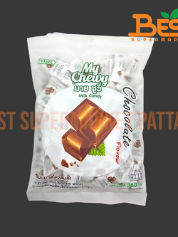 มายชูวี่ ลูกอมเคี้ยวหนึบกลิ่นช็อกโกแลต 360 กรัม.My Chewy Brand My Chewy Milk Candy Chocolate Flavour 360 g.