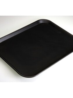 NSTE-1014 ถาดเสิร์ฟกันลื่นชนิดตกไม่แตก แบบสี่เหลี่ยมสีดำ