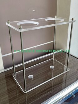 ชุดขาตั้งสำหรับ กรวยอิมฮอฟฟ์ (ที่ตั้งอะคริลิค เสาแสตนเลส ) RACK FOR IMHOFF CONE 2 HOLES, ผลิตในไทย RIM2H
