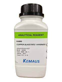 KA860 Copper(II) Acetate 1-Hydrate, AR 500 G, Kemaus
