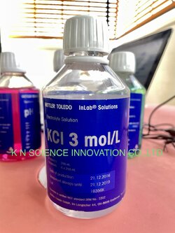 KCl ,Electrolyte 3 mol/L ,สารละลายอิเล็กโทรไลต์,250mL ยี่ห้อ Mettler toledo 51350072