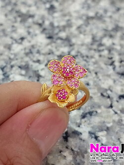 แหวน Prima Gold 24K รูปดอกไม้ ทอง 99.99