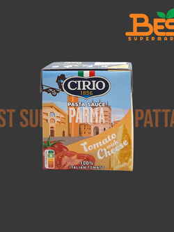 ซีรีโอ วิท ชีส พาร์มา พาสต้า ซอส (ซอสมะเขือเทศสำหรับราดพาสต้า) 340 กรัม.Tomato with Cheese Parma Pasta Sauce (Cirio Brand) 340 g.