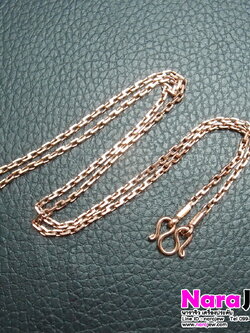 สร้อยคอนาก แท้ 40% ลายคตกิต ความยาว 19 นิ้ว