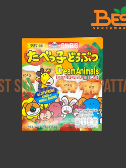 กินบิส บิสกิต รสผัก 50 กรัม.Dream Animals Vegetable Flavored Biscuits Ginbis Brand 50 g.