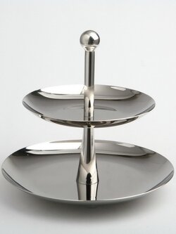 DT-1 ชั้นวางผลไม้ หรือ ของทานเล่น สเตนเลส 2 ขั้น