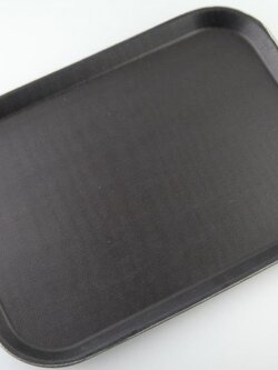 NSTENB-1826 ถาดเสิร์ฟกันลื่นแบบเหลี่ยม สีดำ