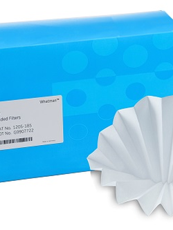 Qualitative Filter Papers Grade 5V , Folded Filters 185mm 100/pk,กระดาษกรอง เบอร์ 5V,ยี่ห้อ Whatman™ (**เช็คสต๊อกสินค้าก่อนสั่งซื้อ**) 1205-185