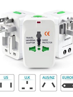 Universal Plug หัวแปลงปลั๊ก สำหรับ ท่องเที่ยว หัวแปลงทั่วโลก ปลั๊กแปลงขา International travel adapter Universal Travel Socket EU UK US AU JP KR
