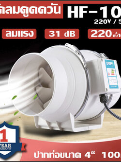 พัดลมดูดควัน พัดลมดูดอากาศแบบแกนนอน Axis ขนาด 4 นิ้ว,6 นิ้ว และ 8นิ้ว