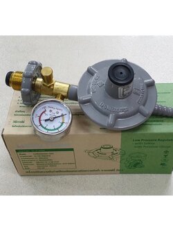 Lucky flame หัวปรับแก๊สเซฟตี้แรงดันต่ำ มีมาตรวัดความดัน รุ่น LS-325SG