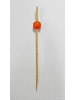 WCP70 ไม้จิ้มค็อกเทลหรือไม้บาร์บีคิวสีส้มแบบกลม