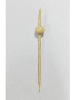 WCP100 ไม้จิ้มค็อกเทลหรือไม้บาร์บีคิวสีครีมแบบกลม 10ซม.